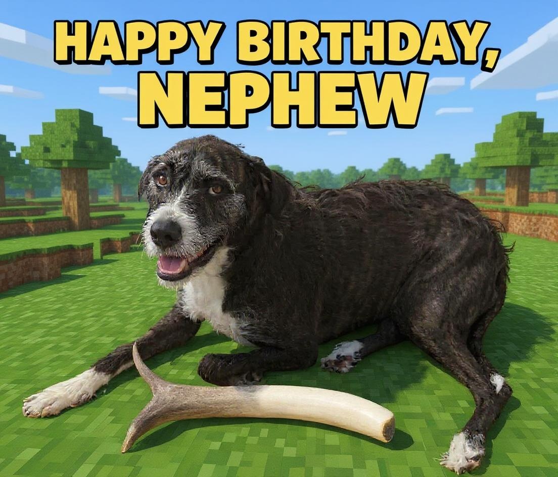 Minecraft birthday Doggo