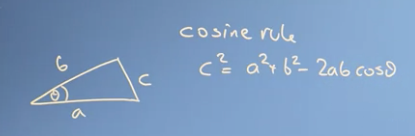 Cosine rule example