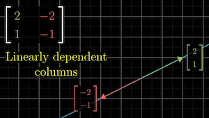 Linear dependent columns