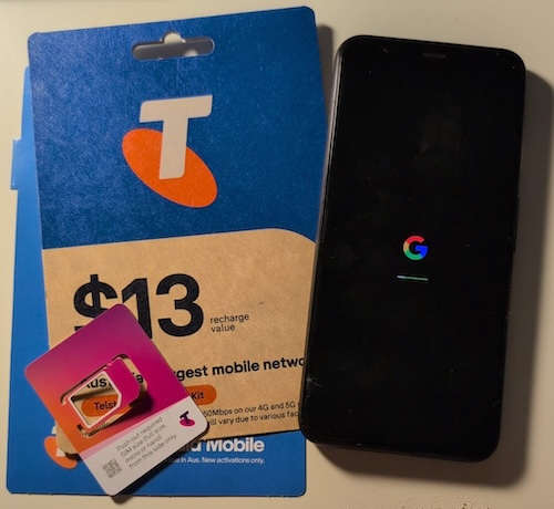 Simcard and phone I used to setup WhatsApp